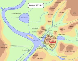 Situation du mont Palatin à Rome