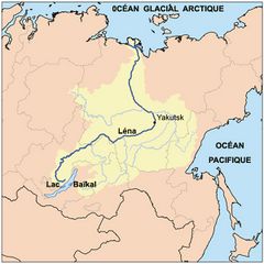 Le bassin hydrographique de la Léna en Russie