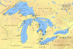 carte des Grands Lacs