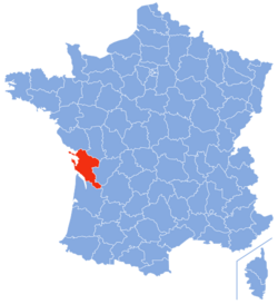Localisation de la Charente-Maritime en France