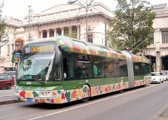 Trolleybus à Milan