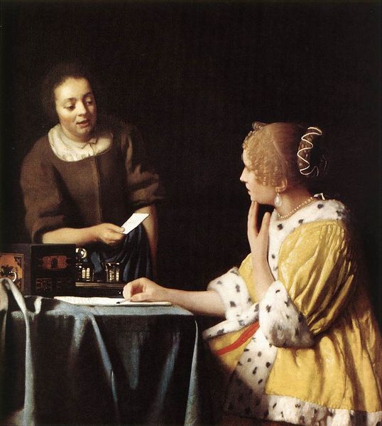Fichier:20100507231849!Vermeer Lady Maidservant Holding Letter.jpg
