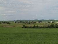 Paysage du Dakota du Nord. Photographie prise en juin.