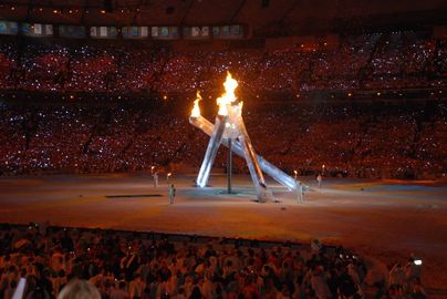 La flamme olympique des Jeux à la cérémonie d’ouverture