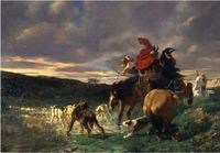 Cavaliers mérovingiens, peintures du XIXe siècle.