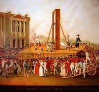 À Paris, l'exécution de l'ex-reine Marie-Antoinette le 16 octobre 1793.