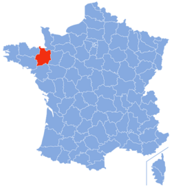 Localisation de l'Ille-et-Vilaine en France.
