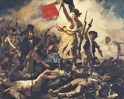 La Liberté guidant le peuple, musée du Louvre, huile sur toile, 325 x 260 cm, 1830