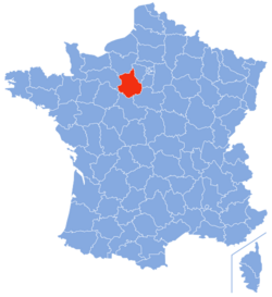 Localisation de l'Eure-et-Loir en France