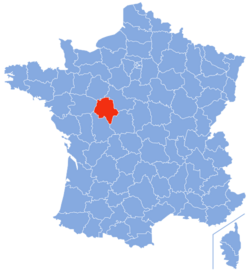 Localisation de l'Indre-et-Loire en France