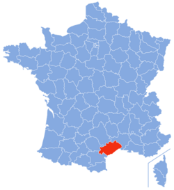 Localisation de l'Hérault en France