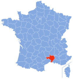 Localisation du Gard en France