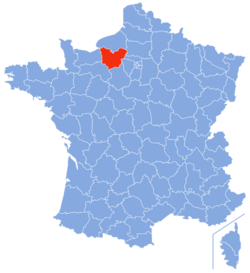 Localisation de l'Eure en France