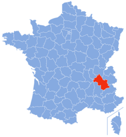 Localisation de l'Isère en France