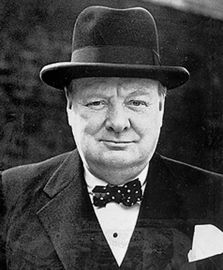 Winston Churchill, premier ministre du Royaume-Uni.