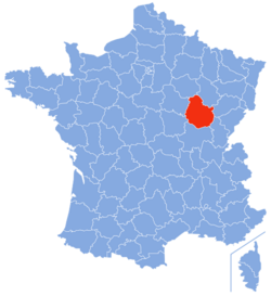 Localisation de la Côte-d'Or en France