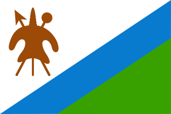 Le drapeau du Lesotho avant 2006