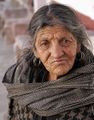 Portrait d'une vieille femme de Zacatecas au Mexique. Du point de vue biologique, l'homme est une espèce de singe.
