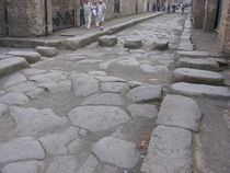 Une rue de Pompéi (Telle qu'elle était au Ier siècle après JC.)