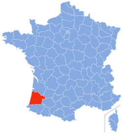 Localisation des Landes en France