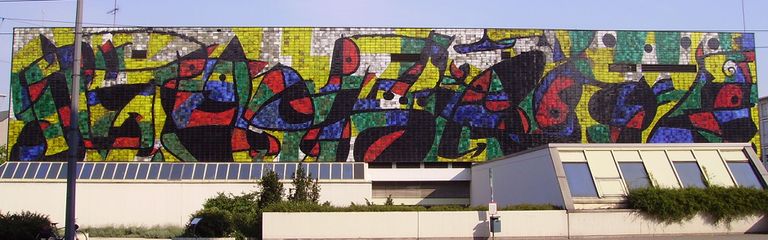 Composition murale de Joan Miró, 10 m x 55 m, Wilhelm-Hack-Museum de Ludwigshafen