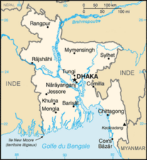 Carte du Bangladesh.