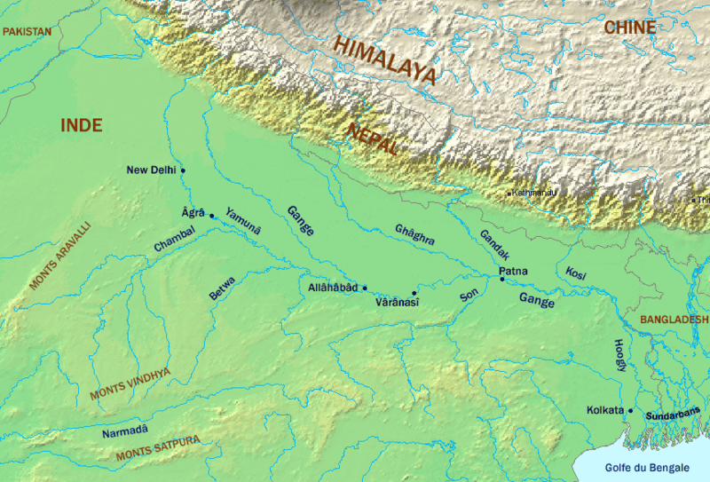 Fichier:Le Gange et ses affluents.png