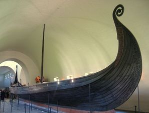 Navire viking d'Oseberg (820), maison des Navires vikings, Oslo.