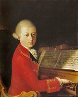 Portrait de Mozart, âgé de 14 ans, à Vérone, en 1770.