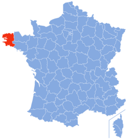 Localisation du Finistère en France