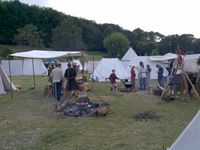 Camp viking reconstitué (correspondant à une installation provisoire, par exemple le temps d'un marché ou foire annuel)