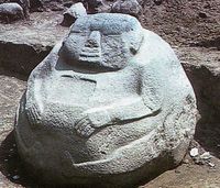 Sculpture antique de Monte Alto, Escuintla, au Guatemala.