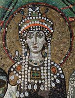 Son épouse l'impératrice Théodora est morte en 548.