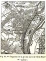 Un extrait de la carte d'État-Major. Carte en hachures. Suresnes et le mont Valérien, dans l'ouest parisien.